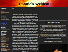 Tablet Screenshot of donniesaccident.com